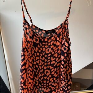 Cotton On Orange and Black Patterned Top